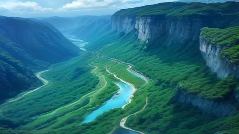 比基尼美女被操户外泳池场景评测封面，阳光明媚蓝天白云背景，画面色彩鲜艳清新