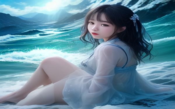 比基尼美女被操海边场景，阳光沙滩氛围，画面明亮饱和，展现热带度假风格的视觉美感